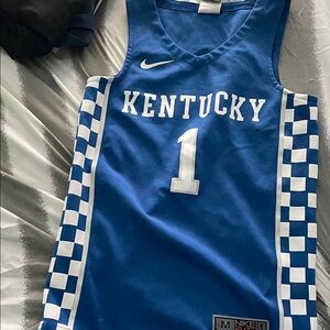 Nike Kentucky Blue and White Checkered Jersey kids medium